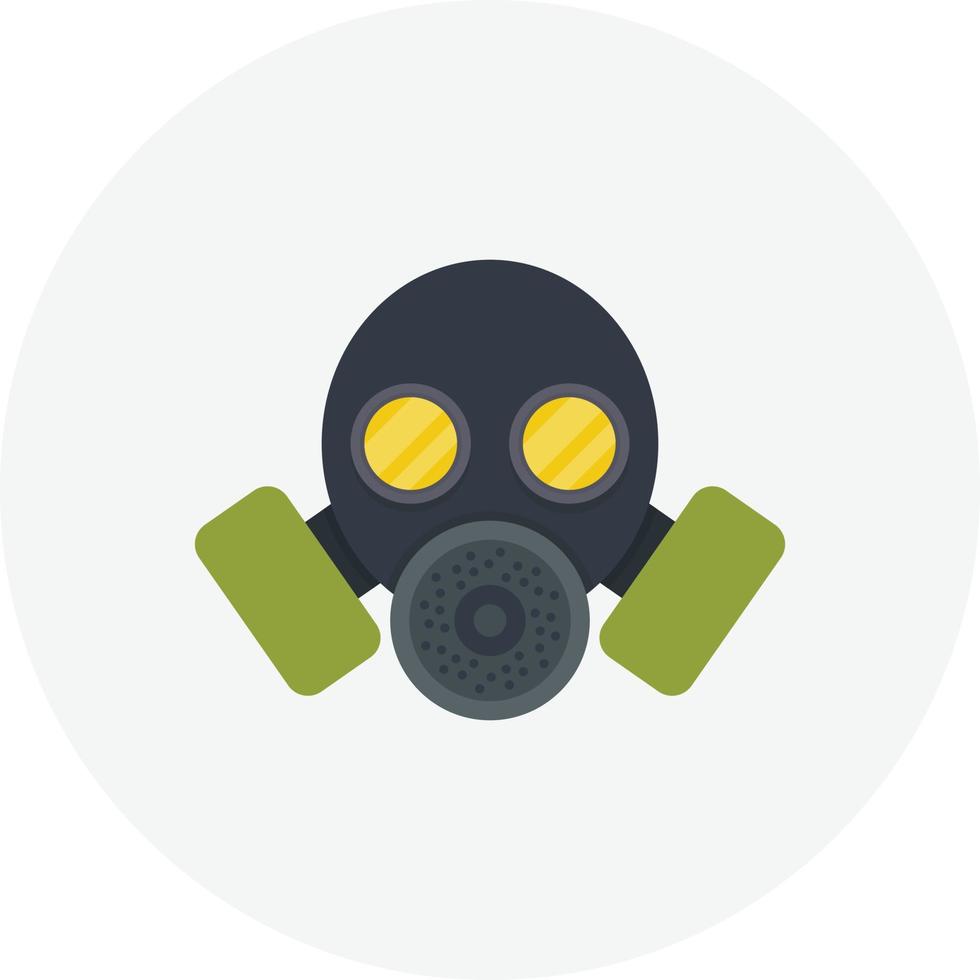 Gas Mask Flat Circle vector