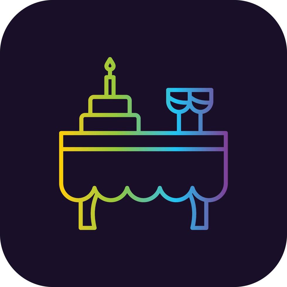 icono de gradiente de catering vector