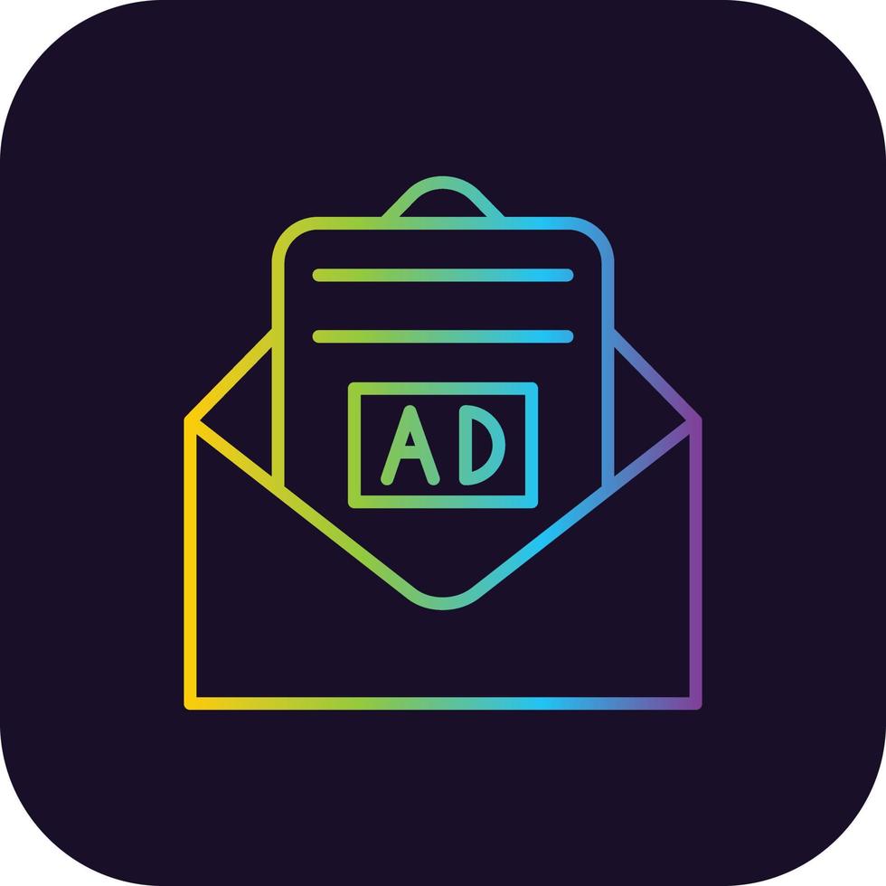 Advertising Message Gradient Icon vector