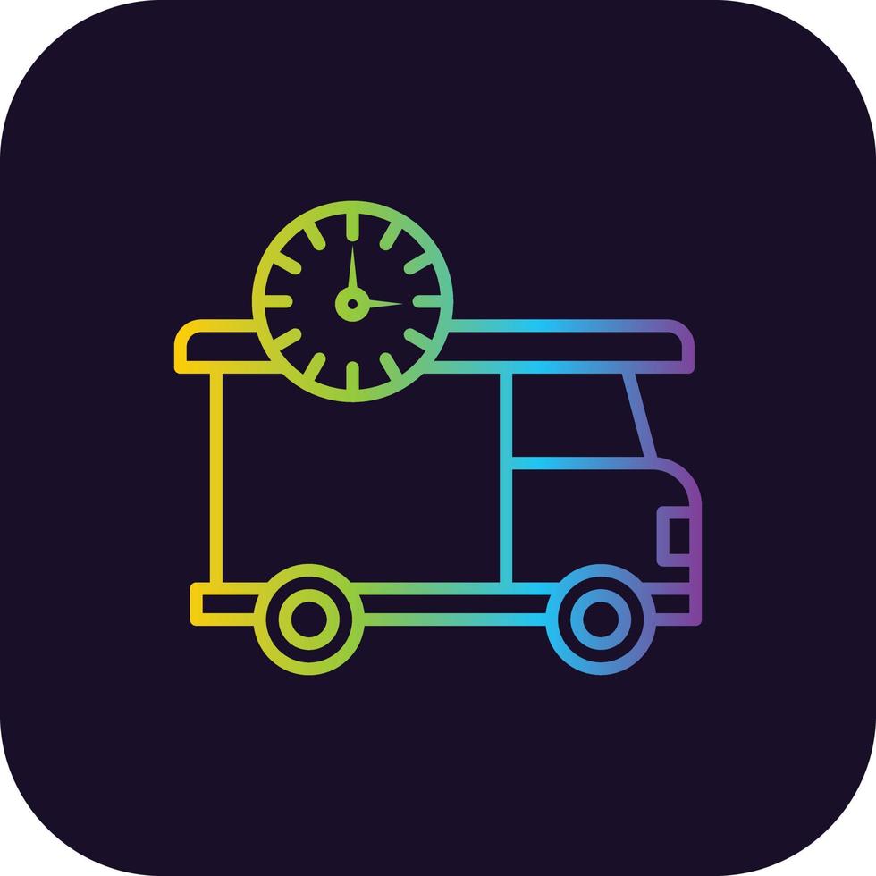 On Time Delivery Gradient Icon vector