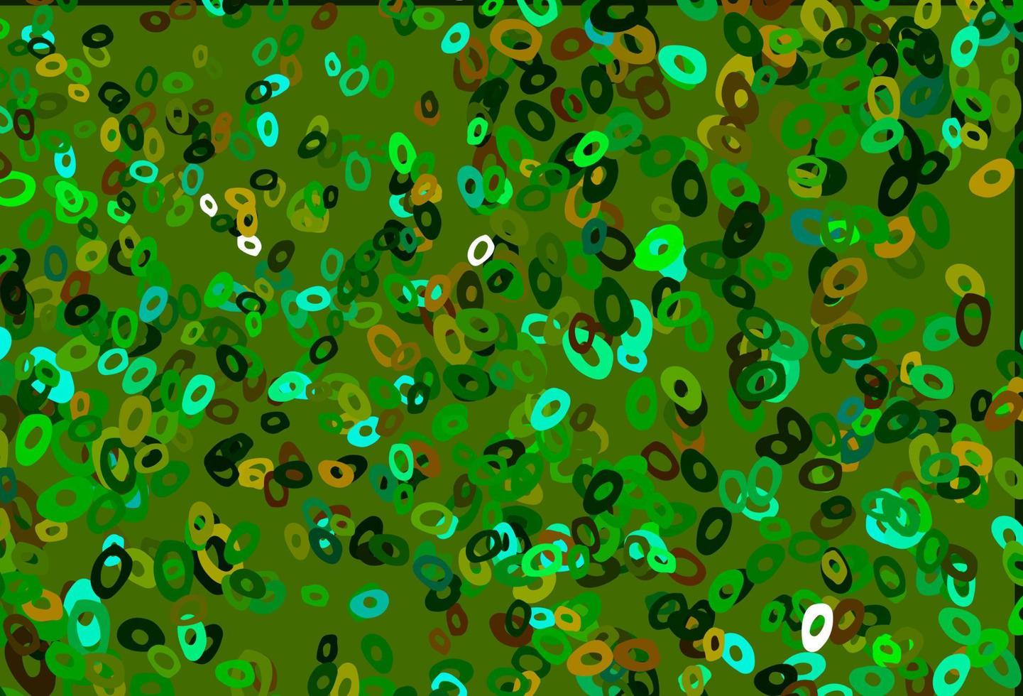 textura de vector verde oscuro, amarillo con discos.