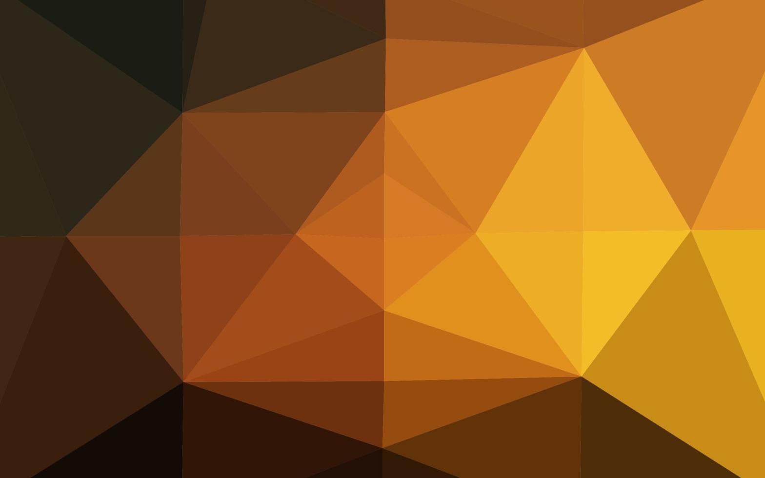 Dark Yellow, Orange vector polygonal pattern.