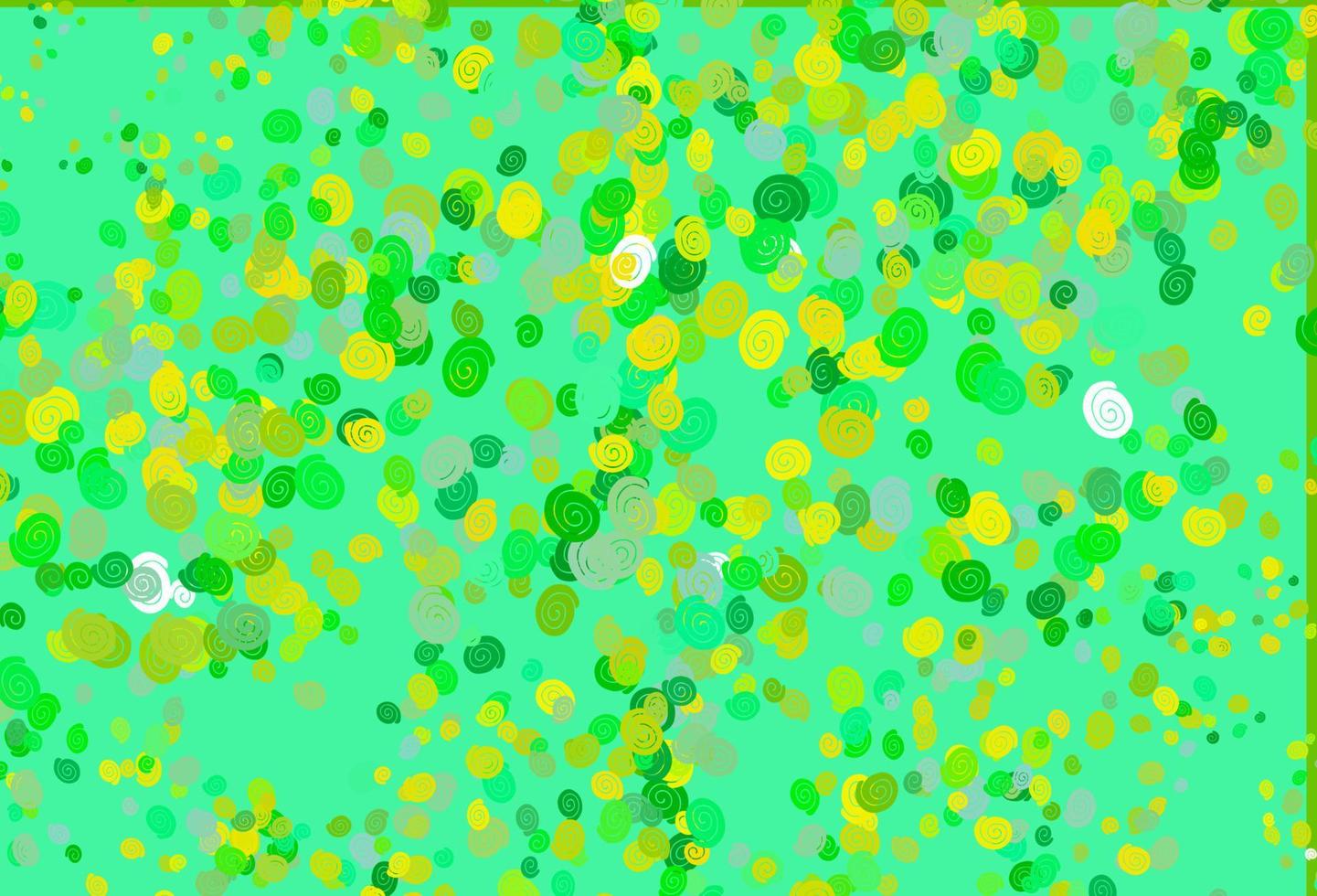 patrón de vector verde claro, amarillo con formas de lava.
