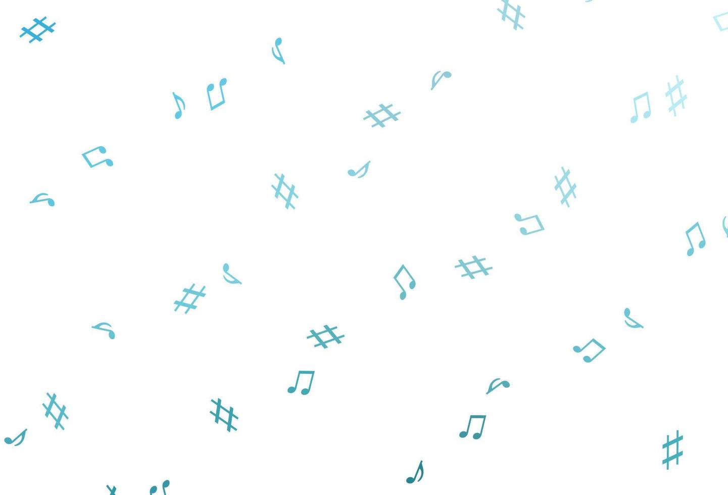 Light BLUE vector texture with musical notes.