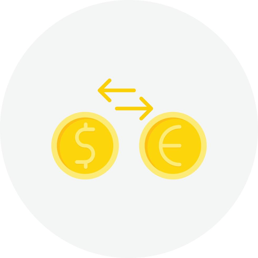 Currency Exchange Flat Circle vector