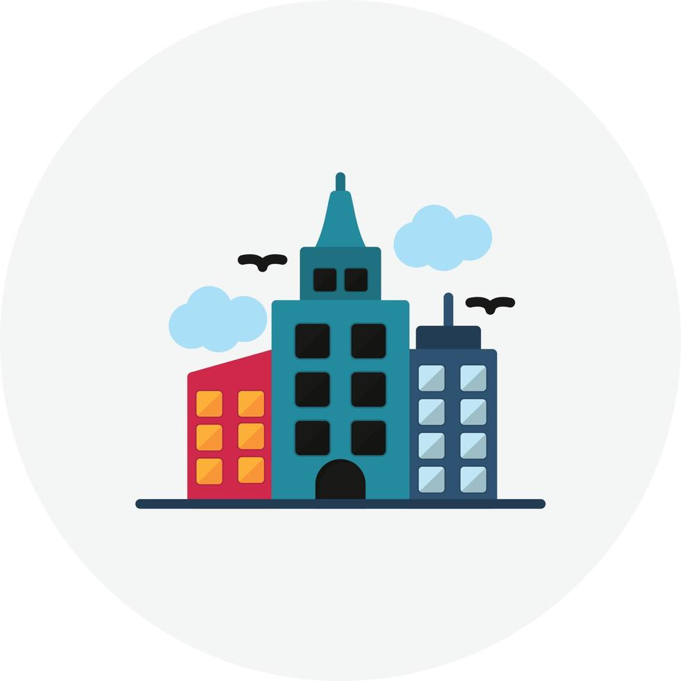 City Flat Circle vector