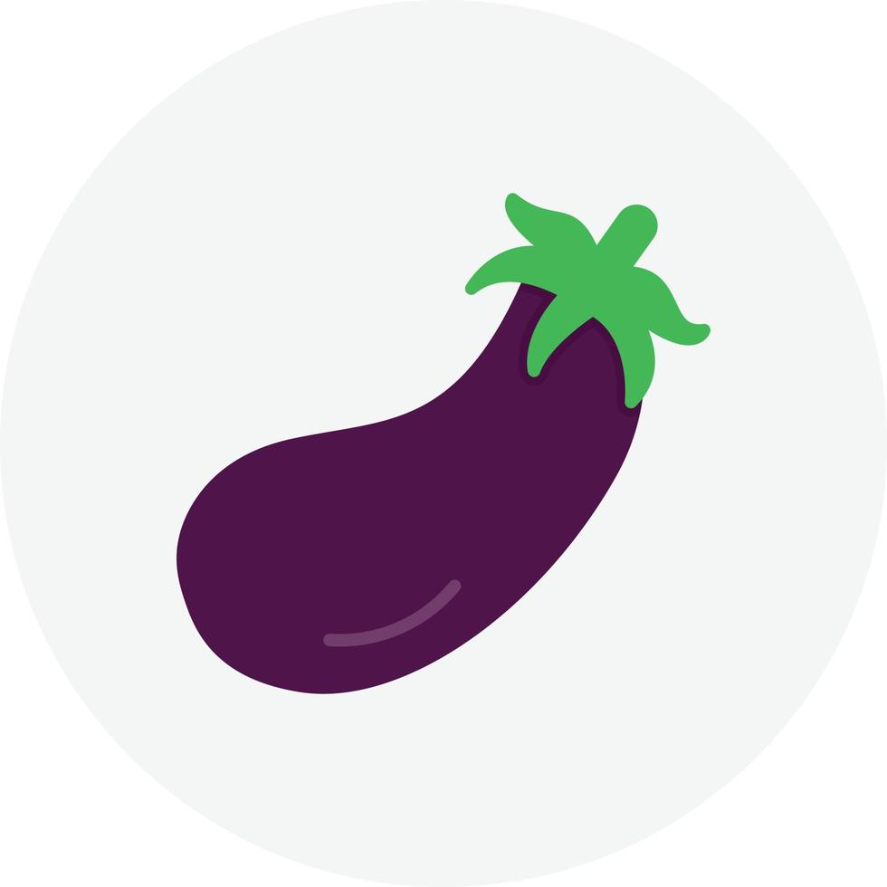 Eggplant Flat Circle vector