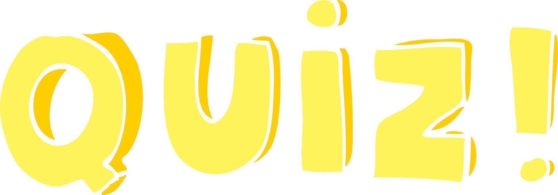 cartoon doodle word quiz vector