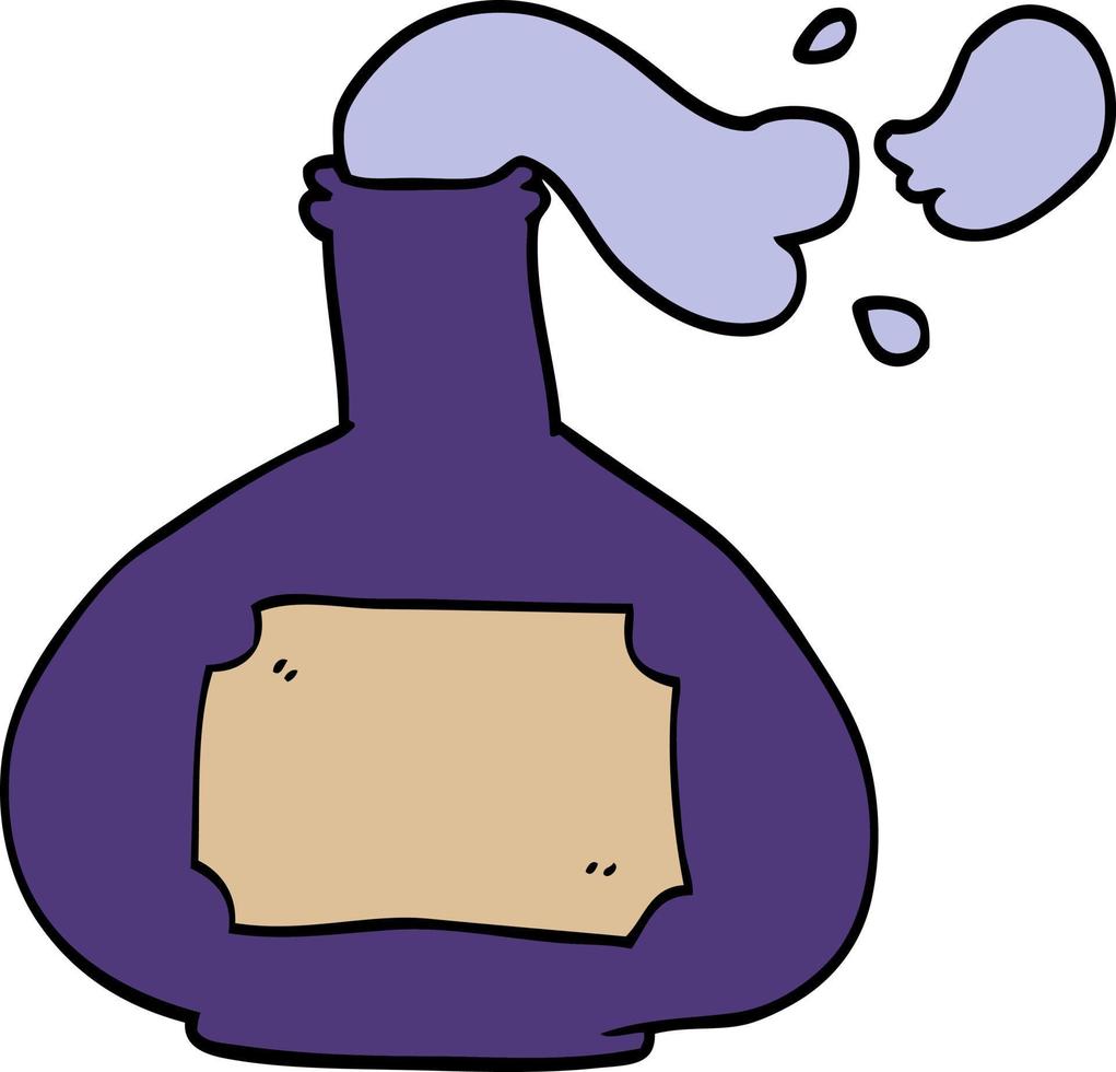 cartoon doodle smoking potion vector