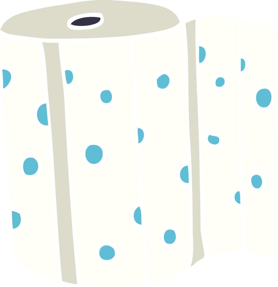 cartoon doodle dotty kitchen roll vector