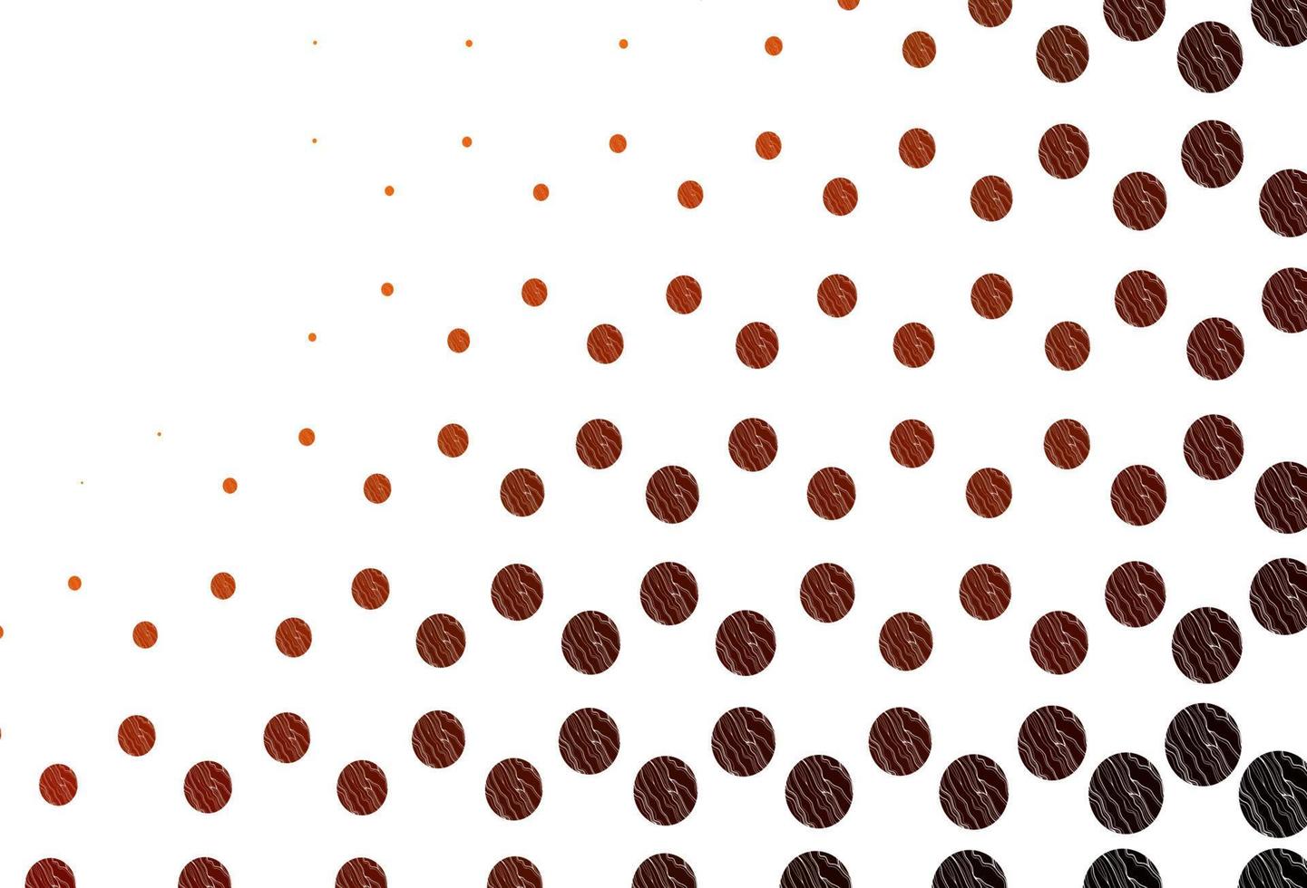 Light orange vector background with bubbles.