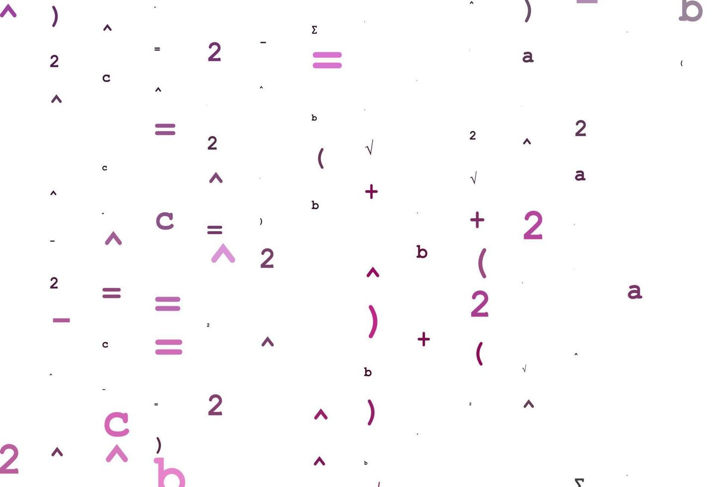 Light Pink vector backdrop with algebra elements.