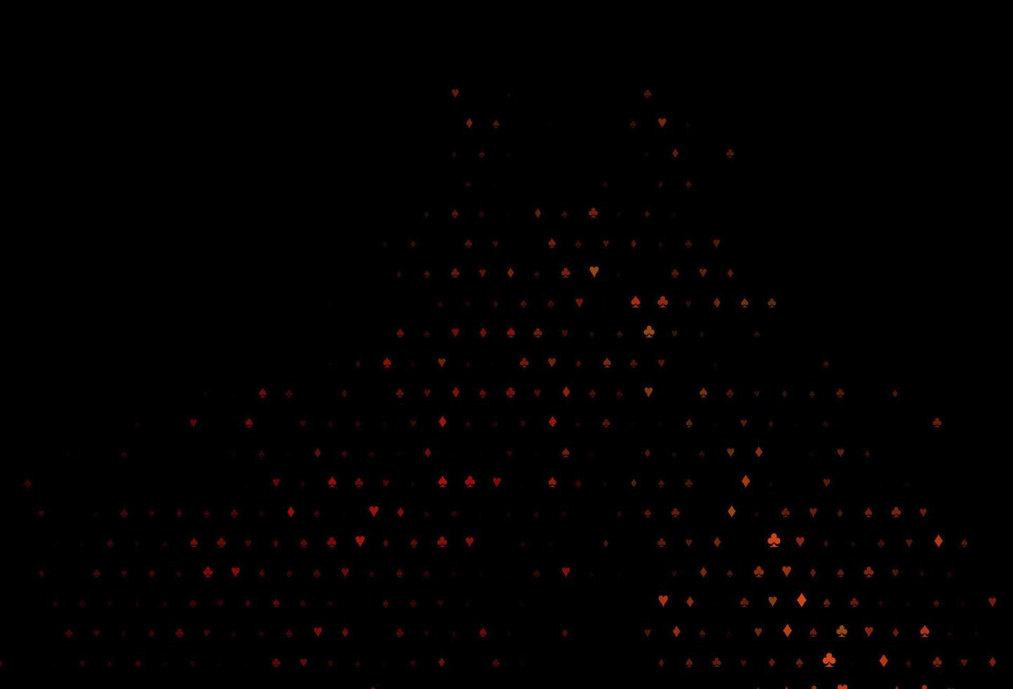 Dark orange vector pattern with symbol of cards.