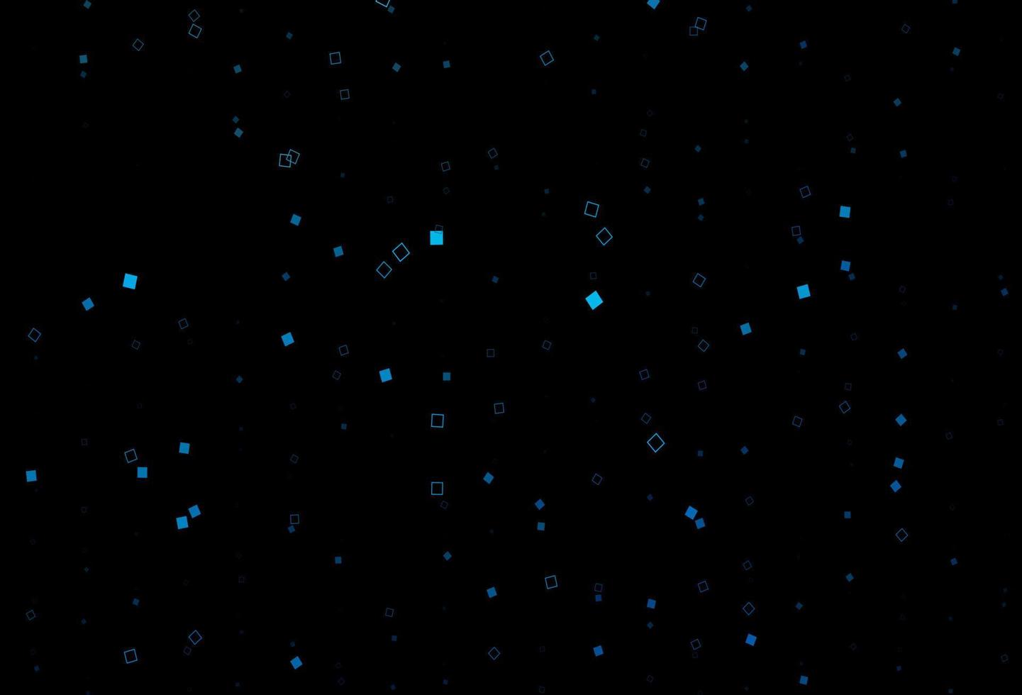 Dark BLUE vector pattern with crystals, rectangles.