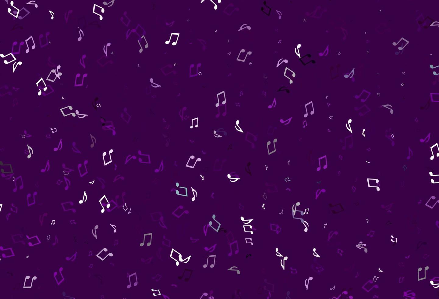 Light colorful vector background with music symbols.