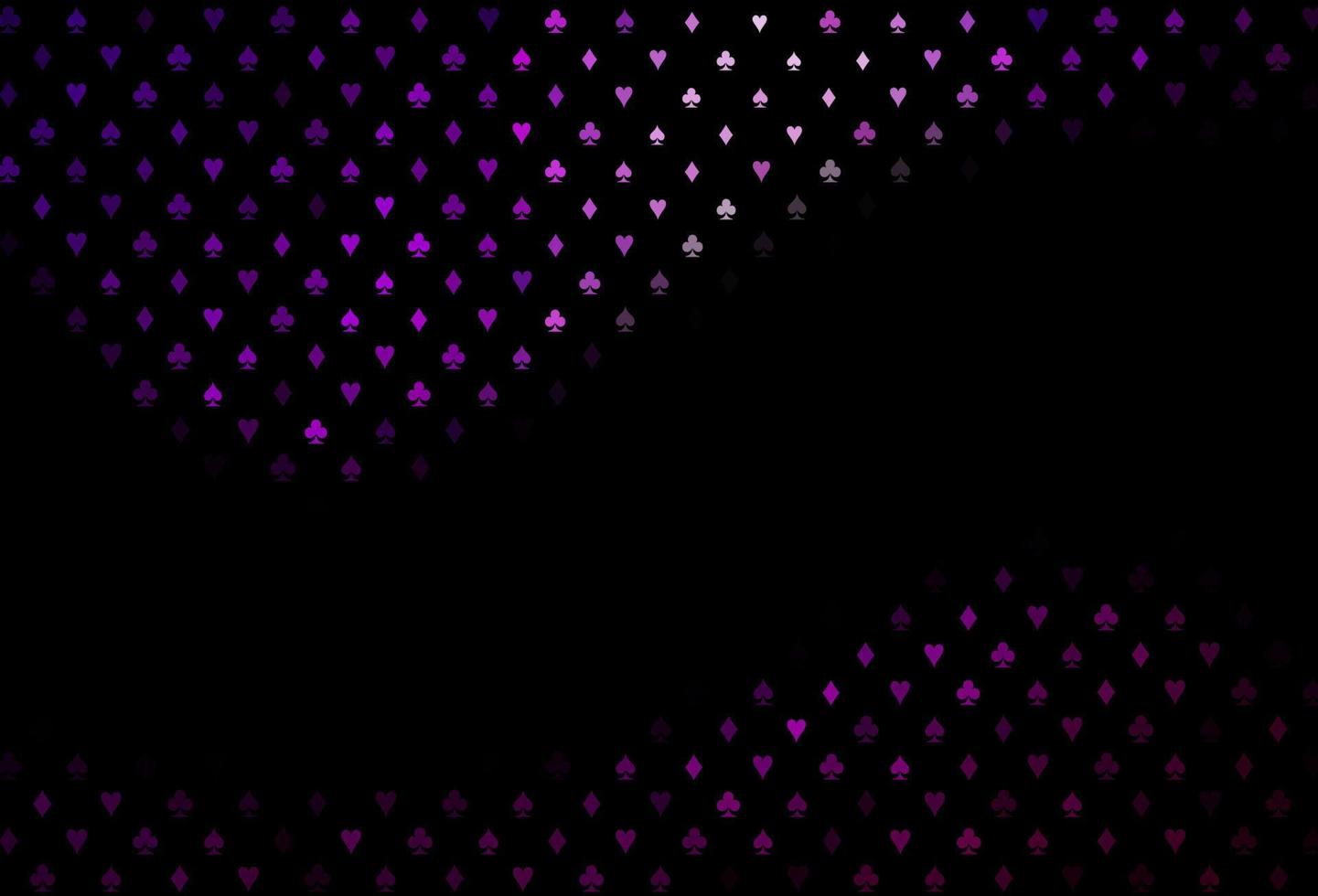 Dark purple vector cover with symbols of gamble.