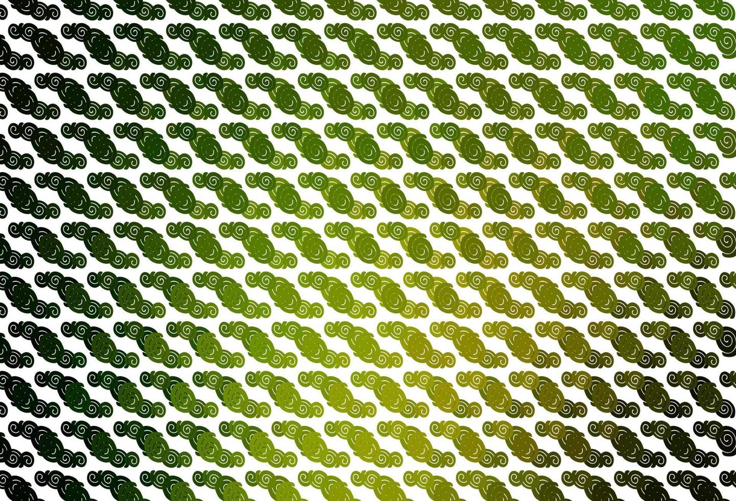 Light Green, Yellow vector template with lava shapes.