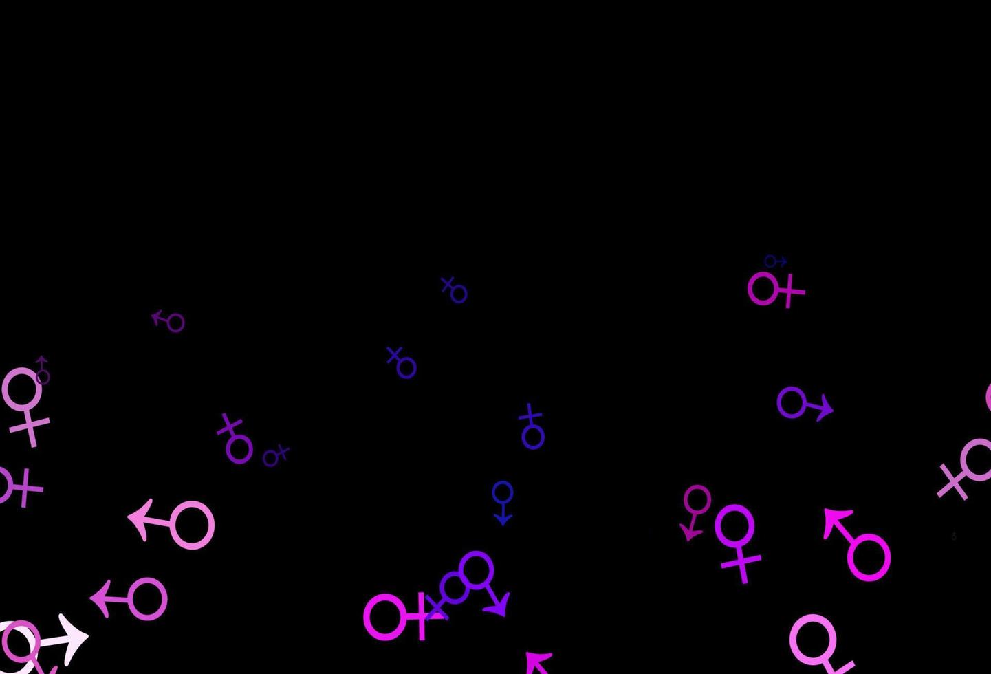 rosa oscuro, patrón vectorial azul con elementos de género. vector