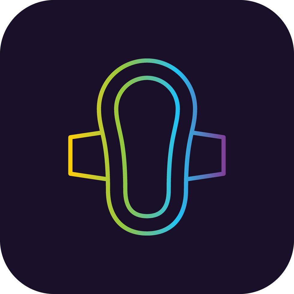Sanitary Towel Gradient Icon vector
