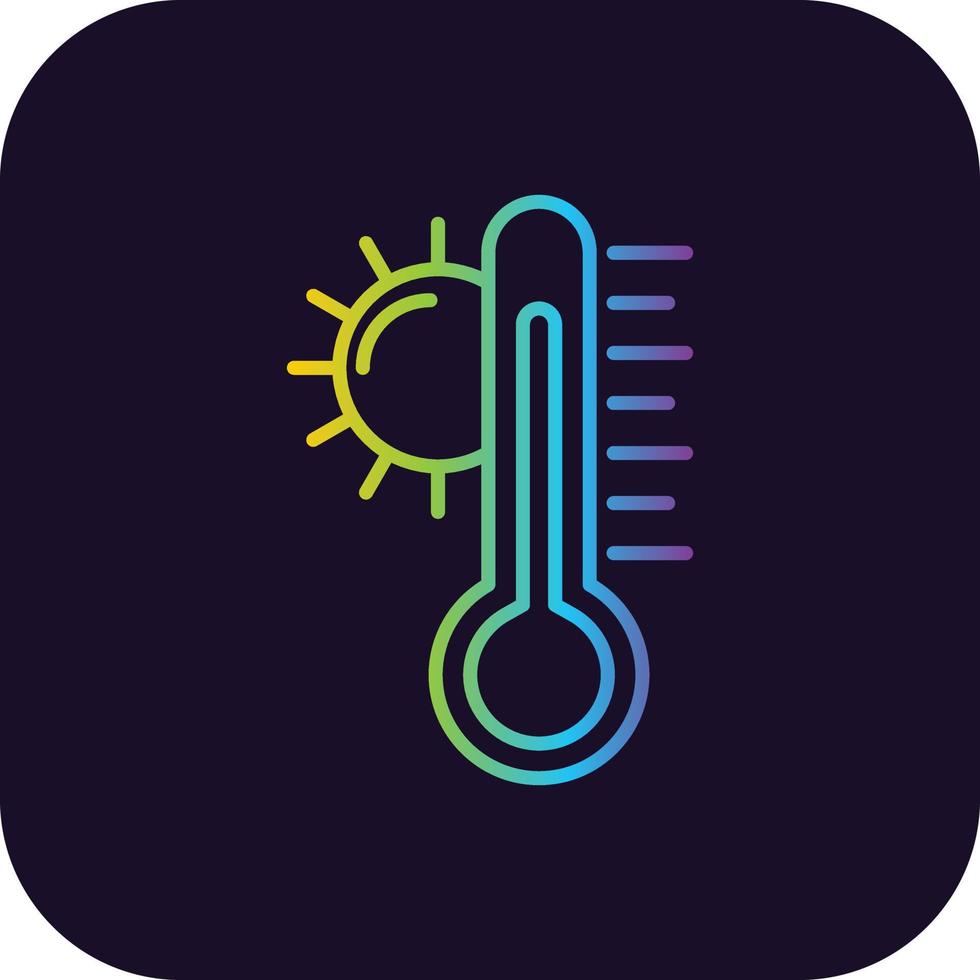 High Temperatures Gradient Icon vector