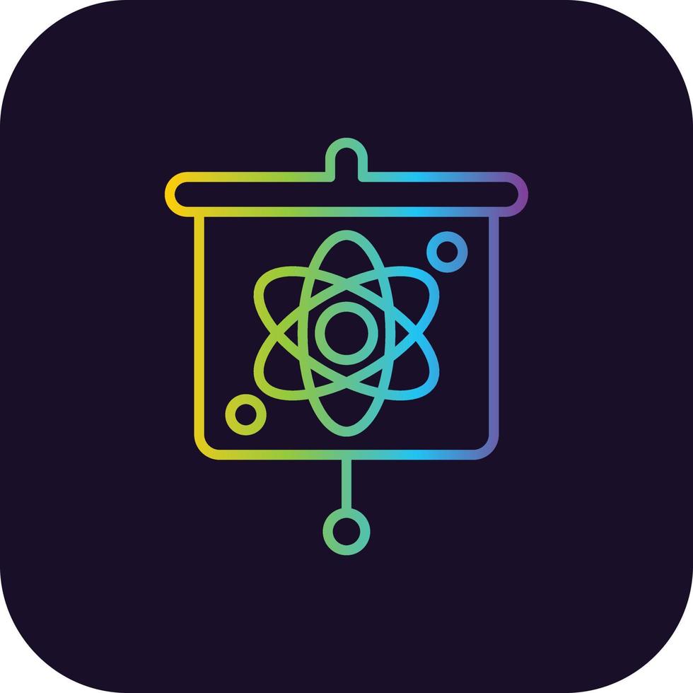 Atom Presentation Gradient Icon vector