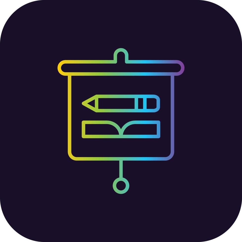 Education Presentation Gradient Icon vector