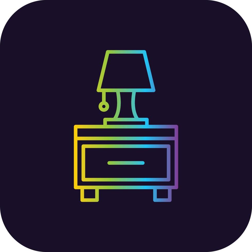 Nightstand Gradient Icon vector