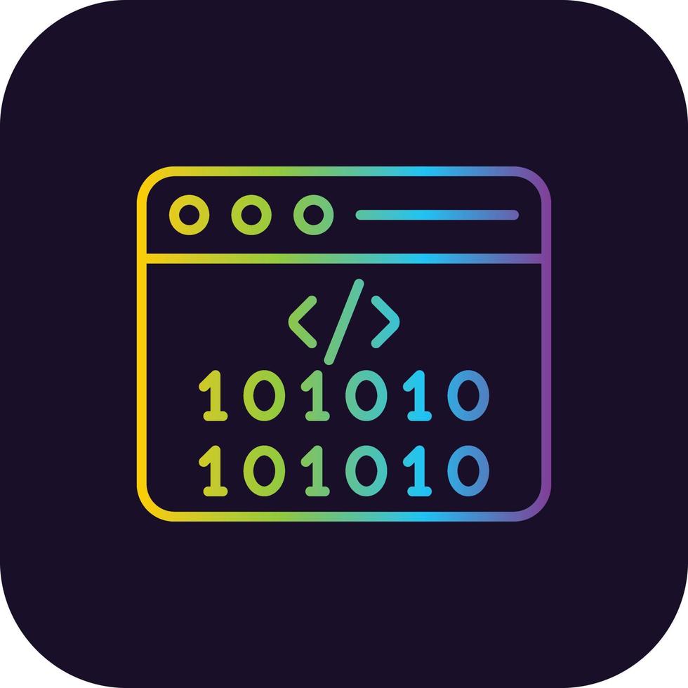 icono de gradiente de codificación vector