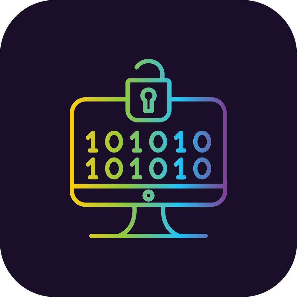 Decrypt Gradient Icon vector