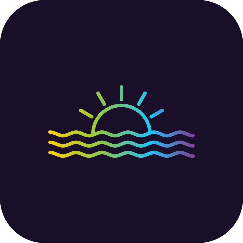 Sunset Gradient Icon vector