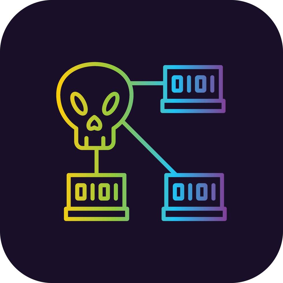Hacking  Gradient Icon vector