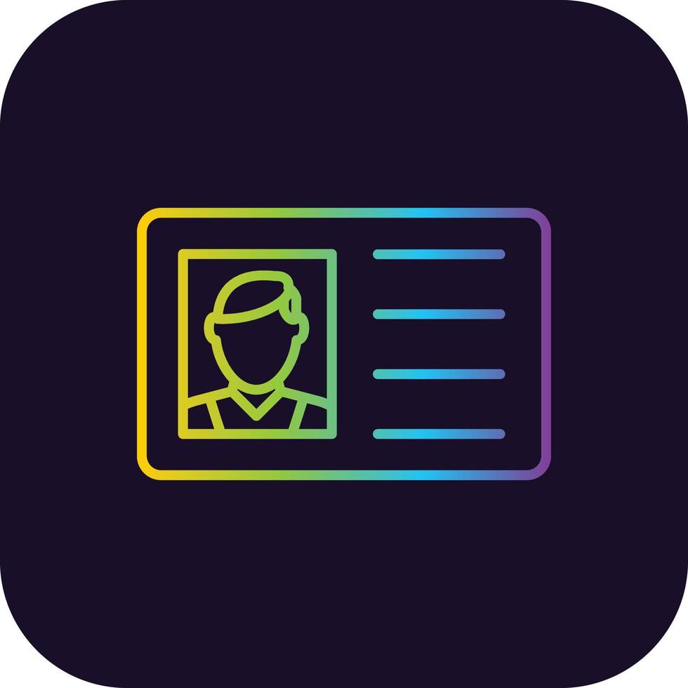 12 - Driving License Gradient Icon vector