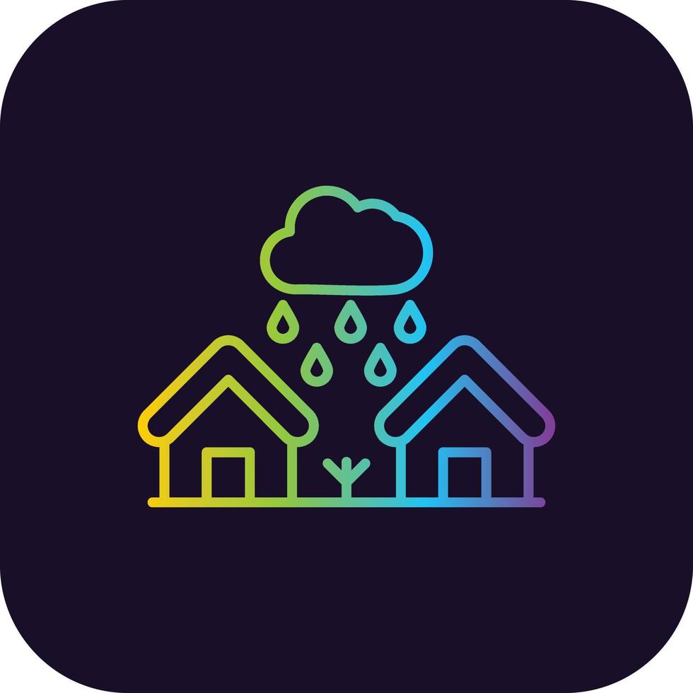 Monsoon Gradient Icon vector