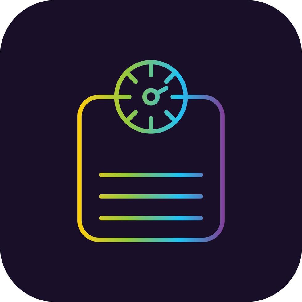 Weight Machine Gradient Icon vector