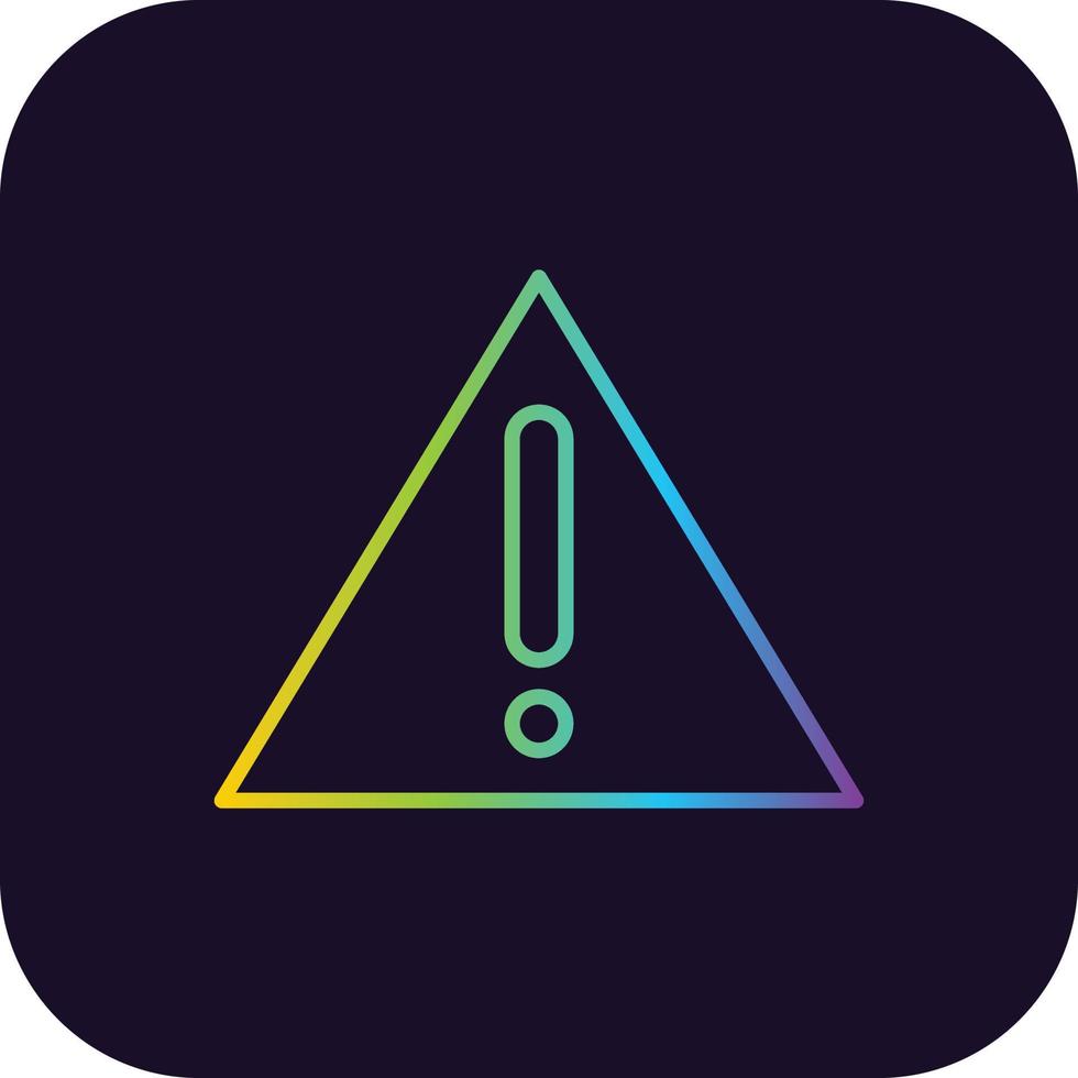 Warning Sign Gradient Icon vector