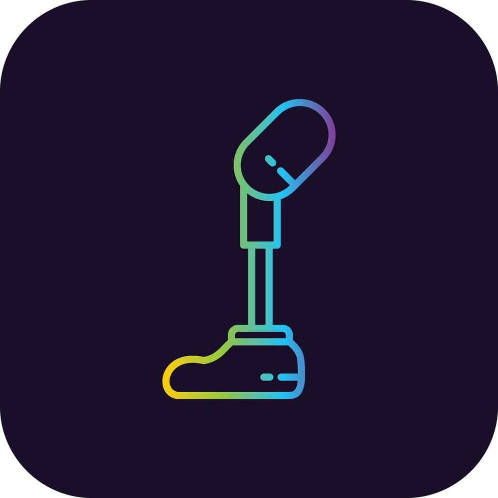 Prosthetics Gradient Icon vector