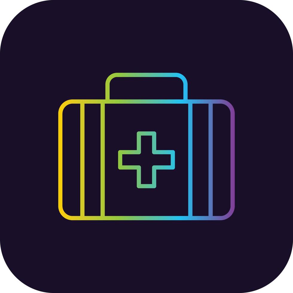 First Aid Kit Gradient Icon vector