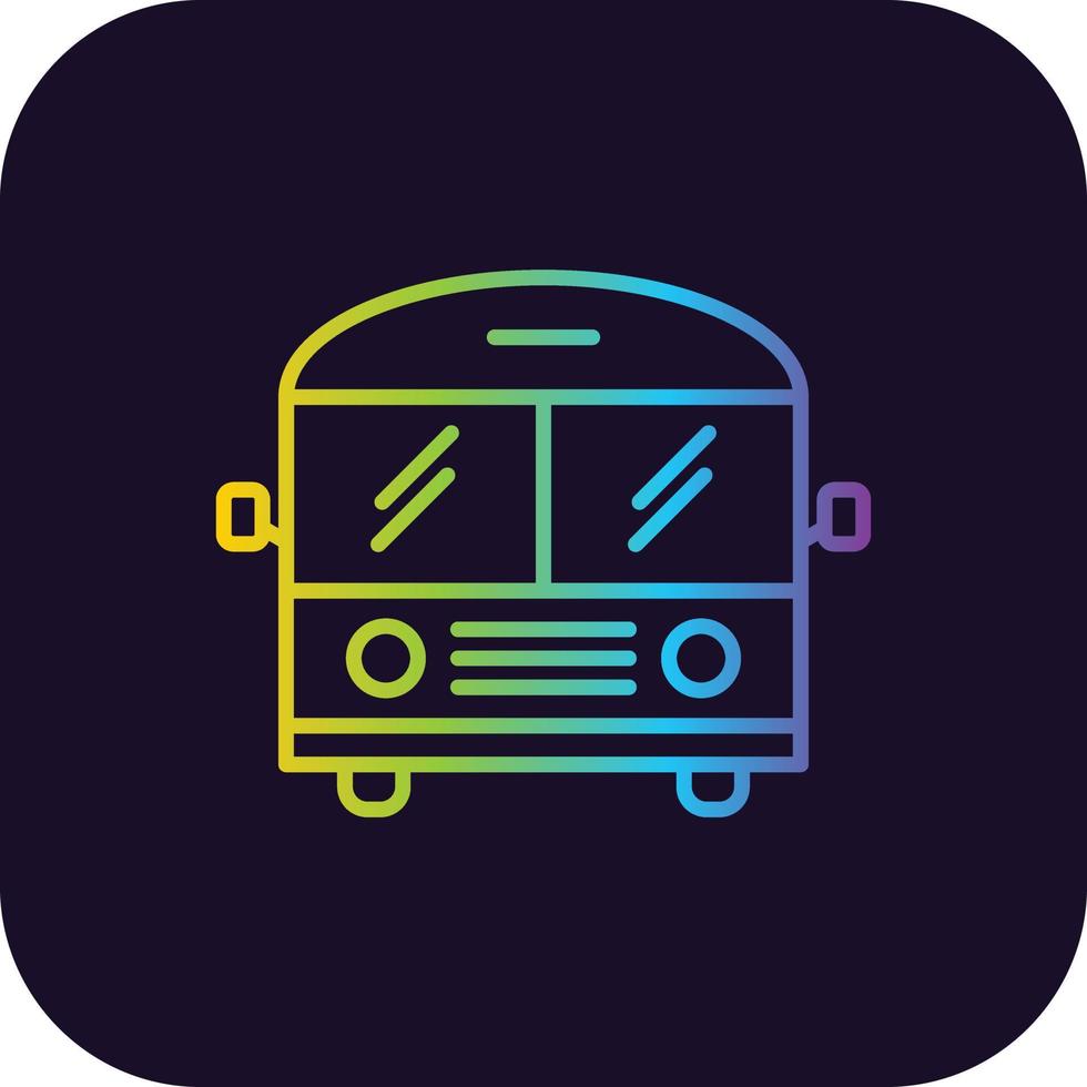 Bus Gradient Icon vector
