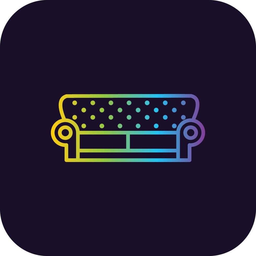 Sofa Gradient Icon vector