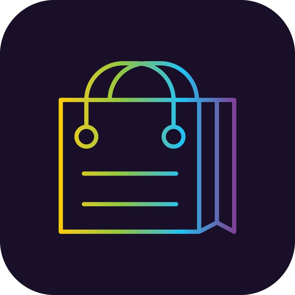 Shopping Bag Gradient Icon vector