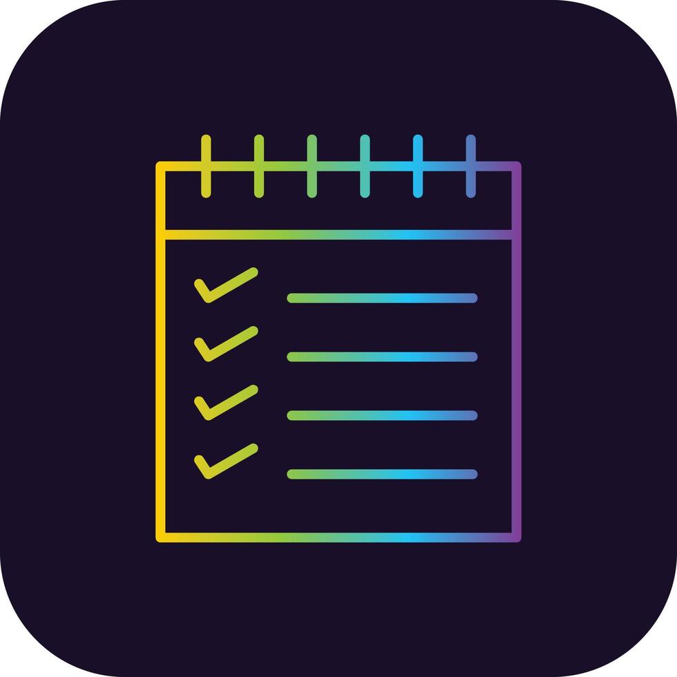 To Do List Gradient Icon vector