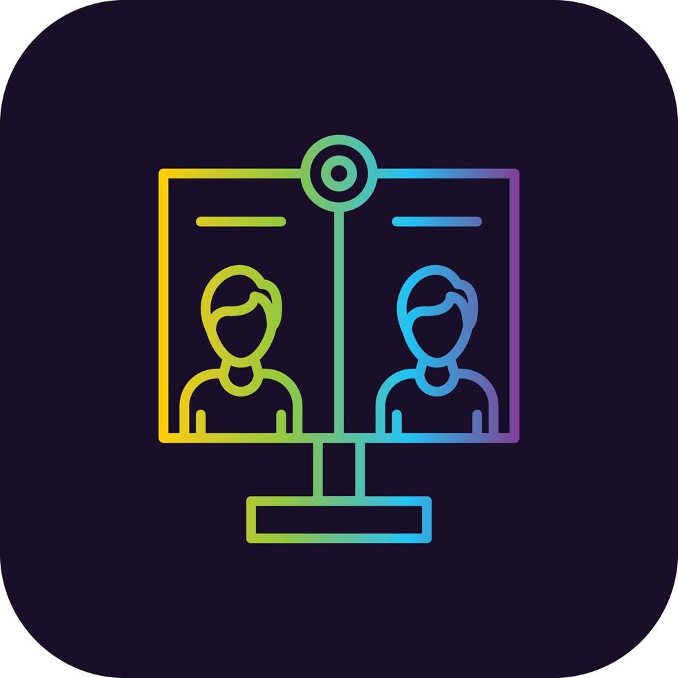 Video Call Gradient Icon vector