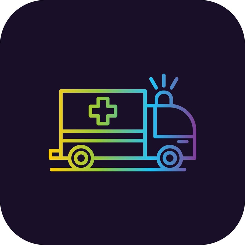 Ambulance Gradient Icon vector