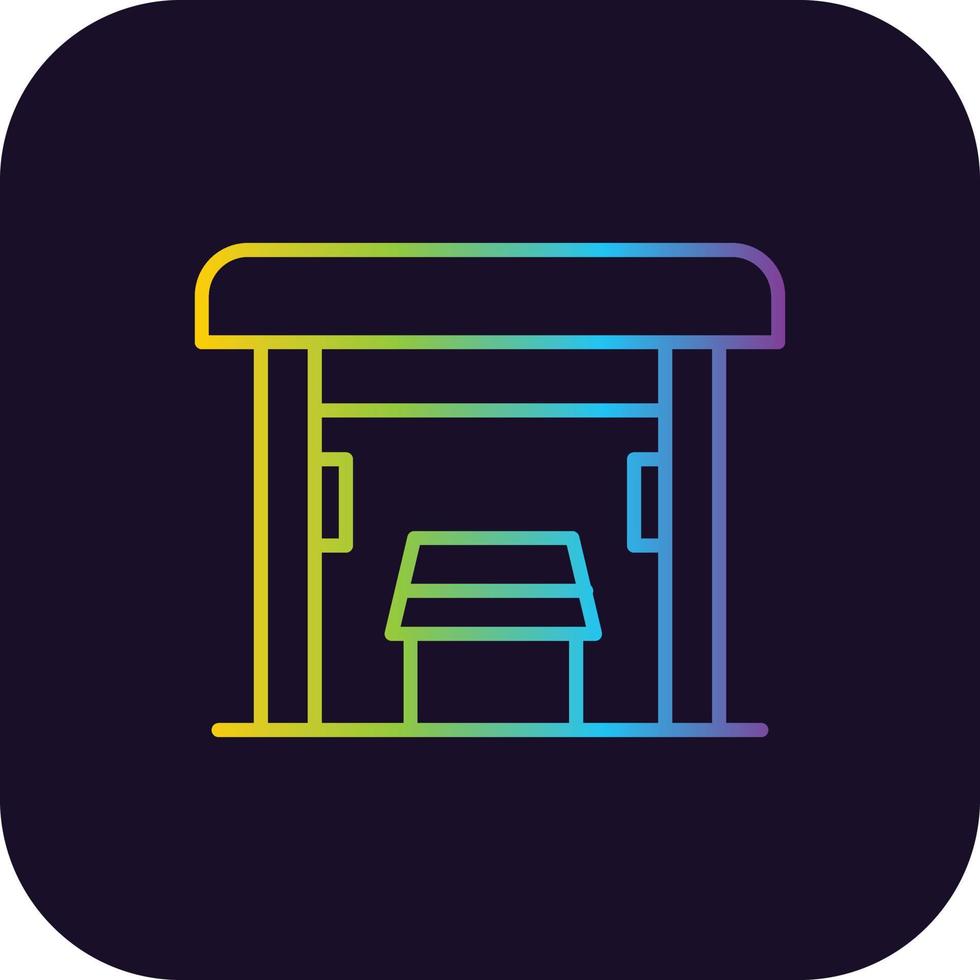 Bus Stop Gradient Icon vector