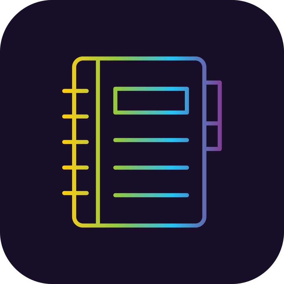 Notebook Gradient Icon vector