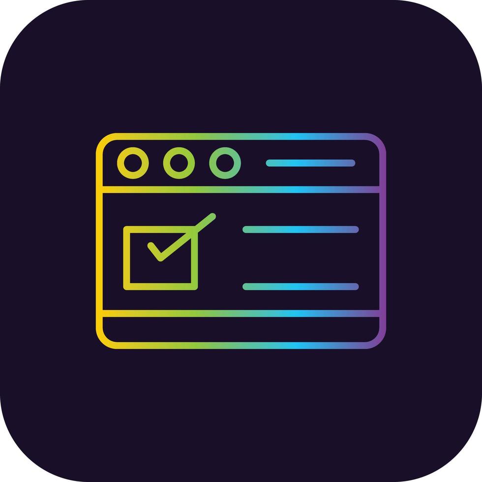 Browser Gradient Icon vector