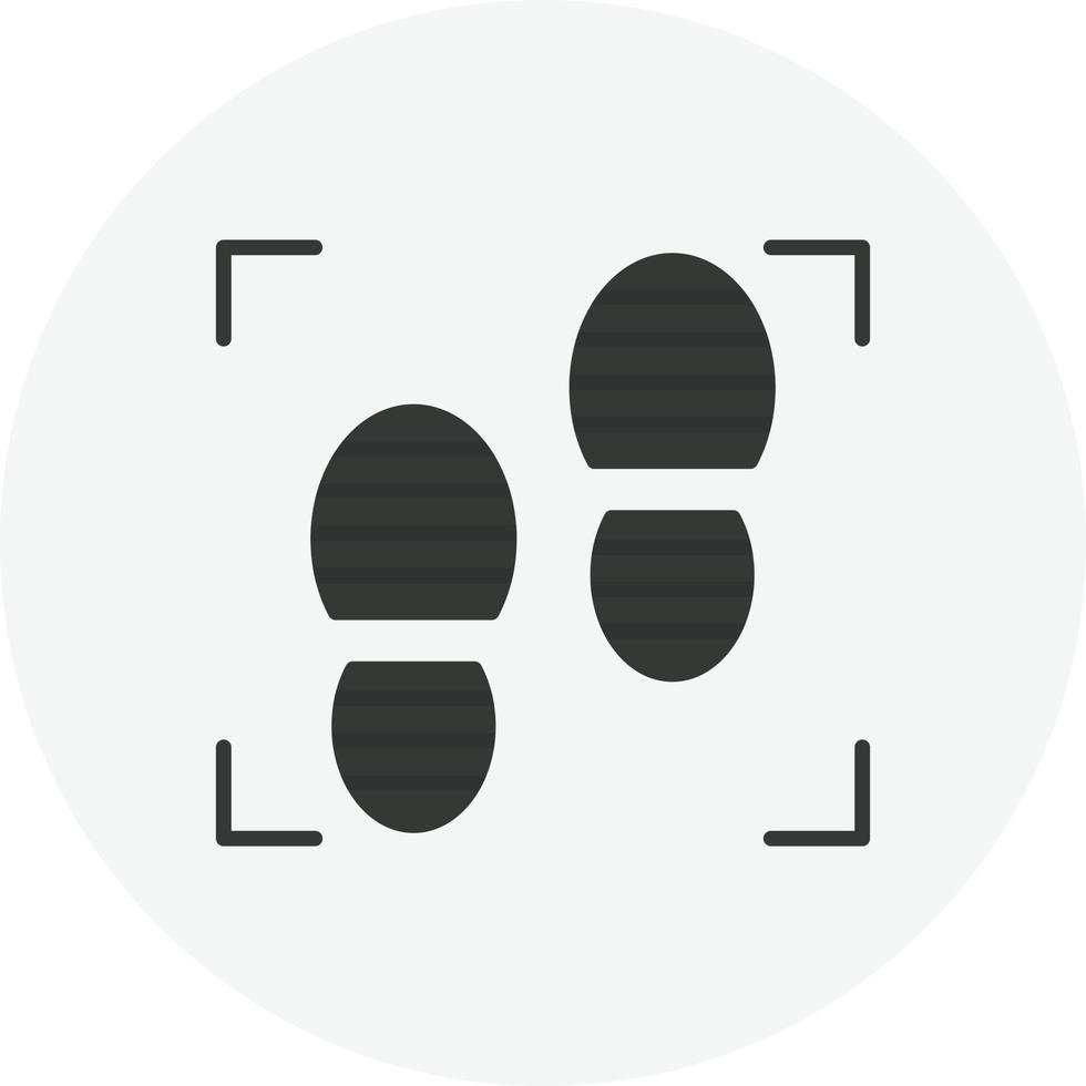 Footprint Flat Circle vector