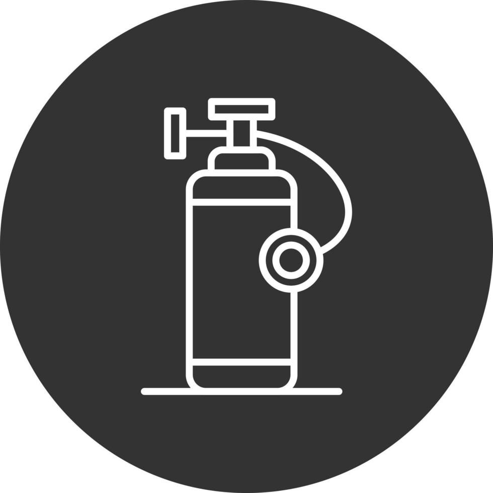 Oxygen Tank Line Inverted Icon vector