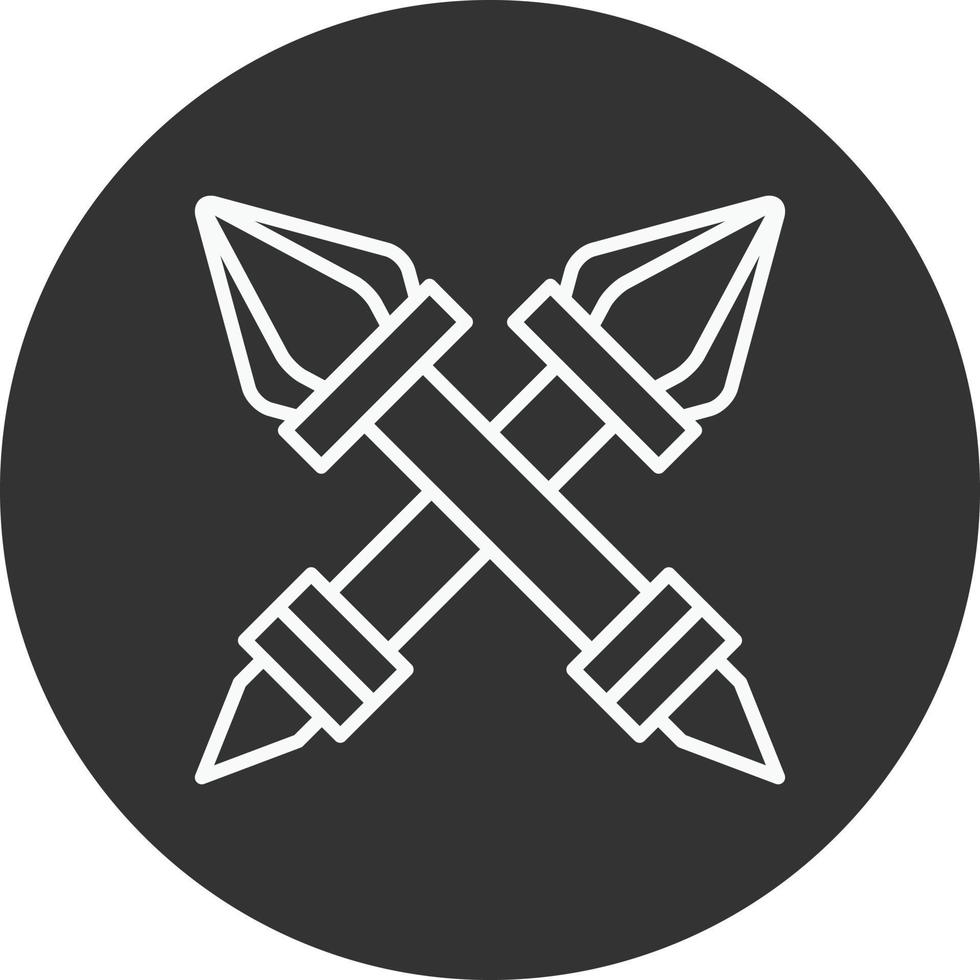 Scepter Line Inverted Icon vector