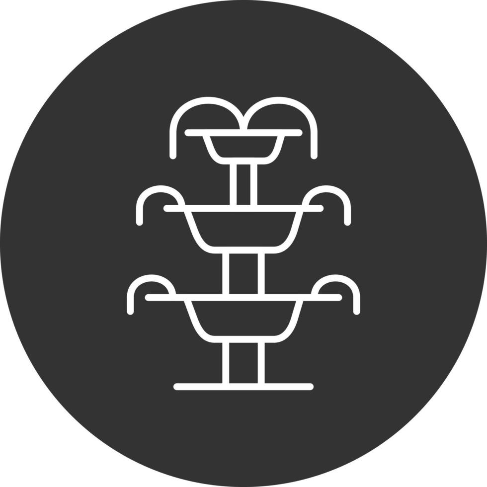 Fountain Line Inverted Icon vector